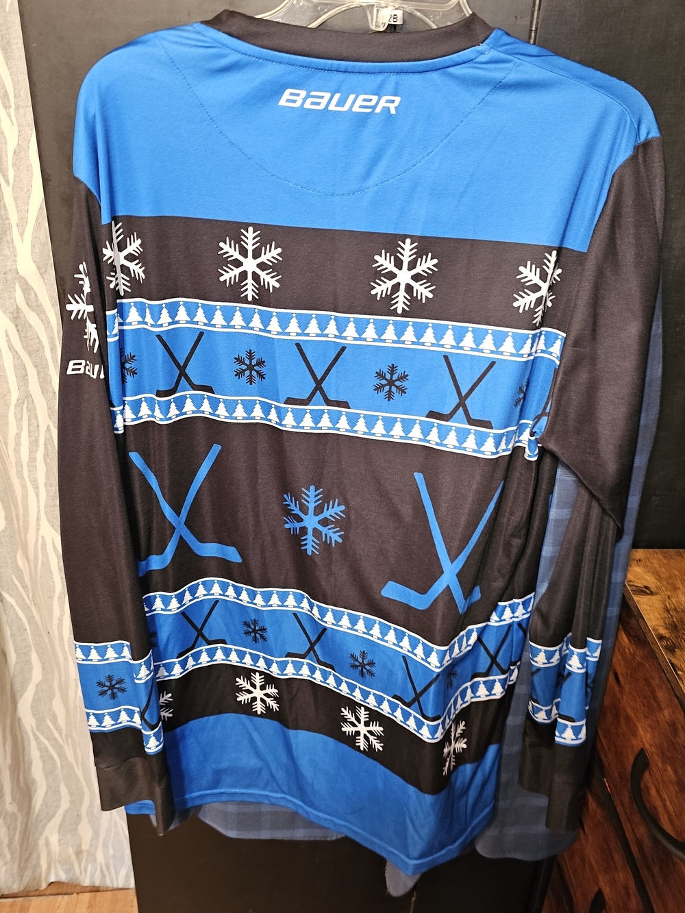 ❤️ GUC Size Large Bauer Nexus Blue & Black Men's Sweater - Picture 4 of 6